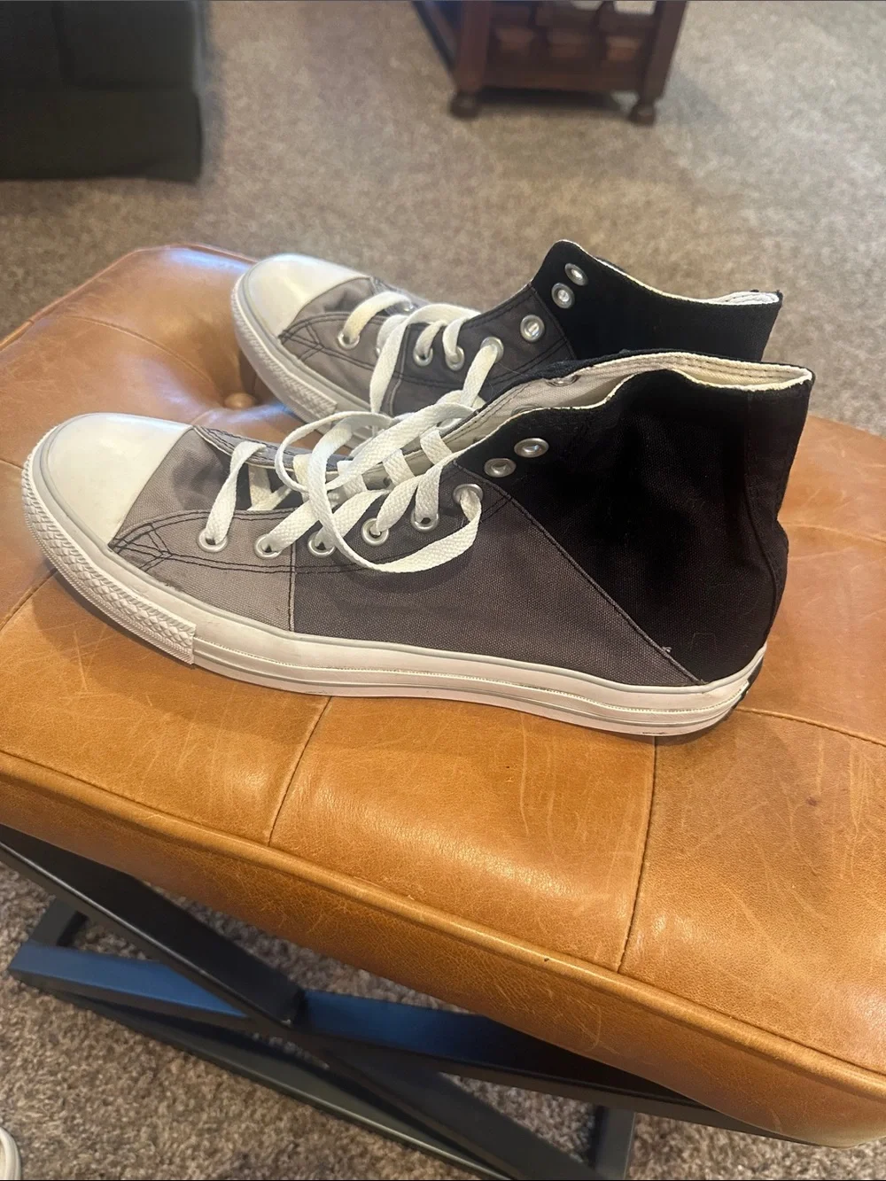 Converse Chuck Taylor All Star High Top Sneakers Gray Black Women’s 10.5 - Picture 4 of 6